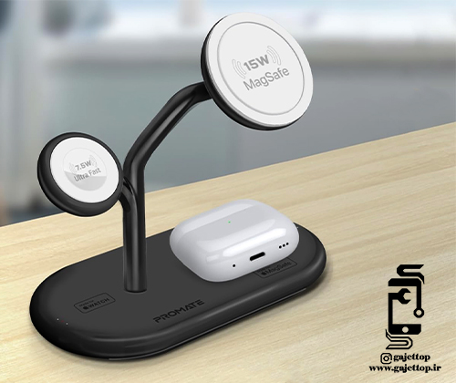 شارژر بی سیم پرومیت مدل Synergy-Pro چهار کاره